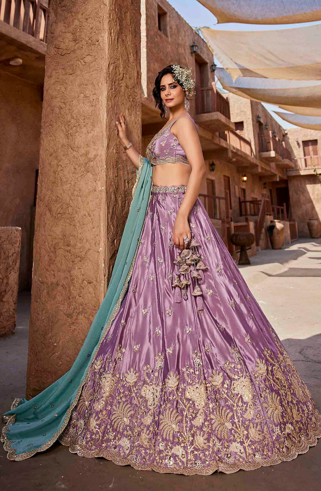 Designer wedding lehenga - Semi Stitched
