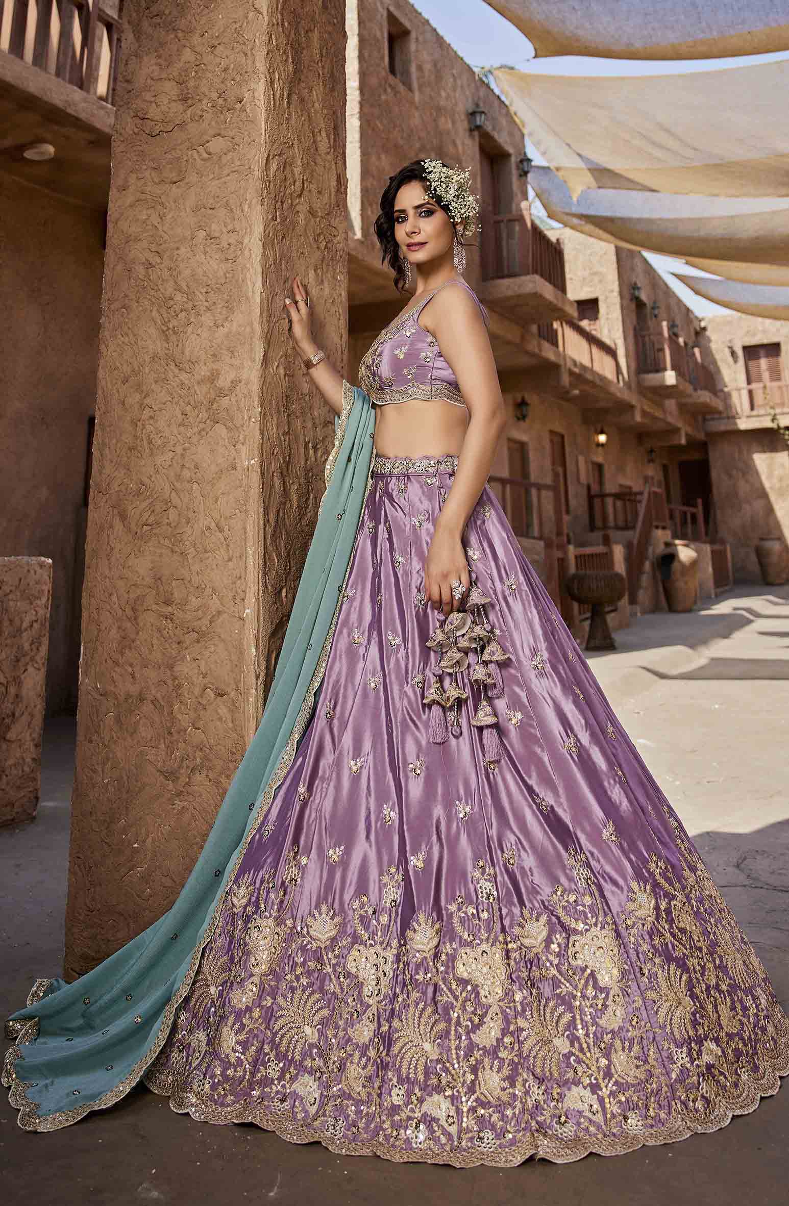 Designer wedding lehenga - Semi Stitched