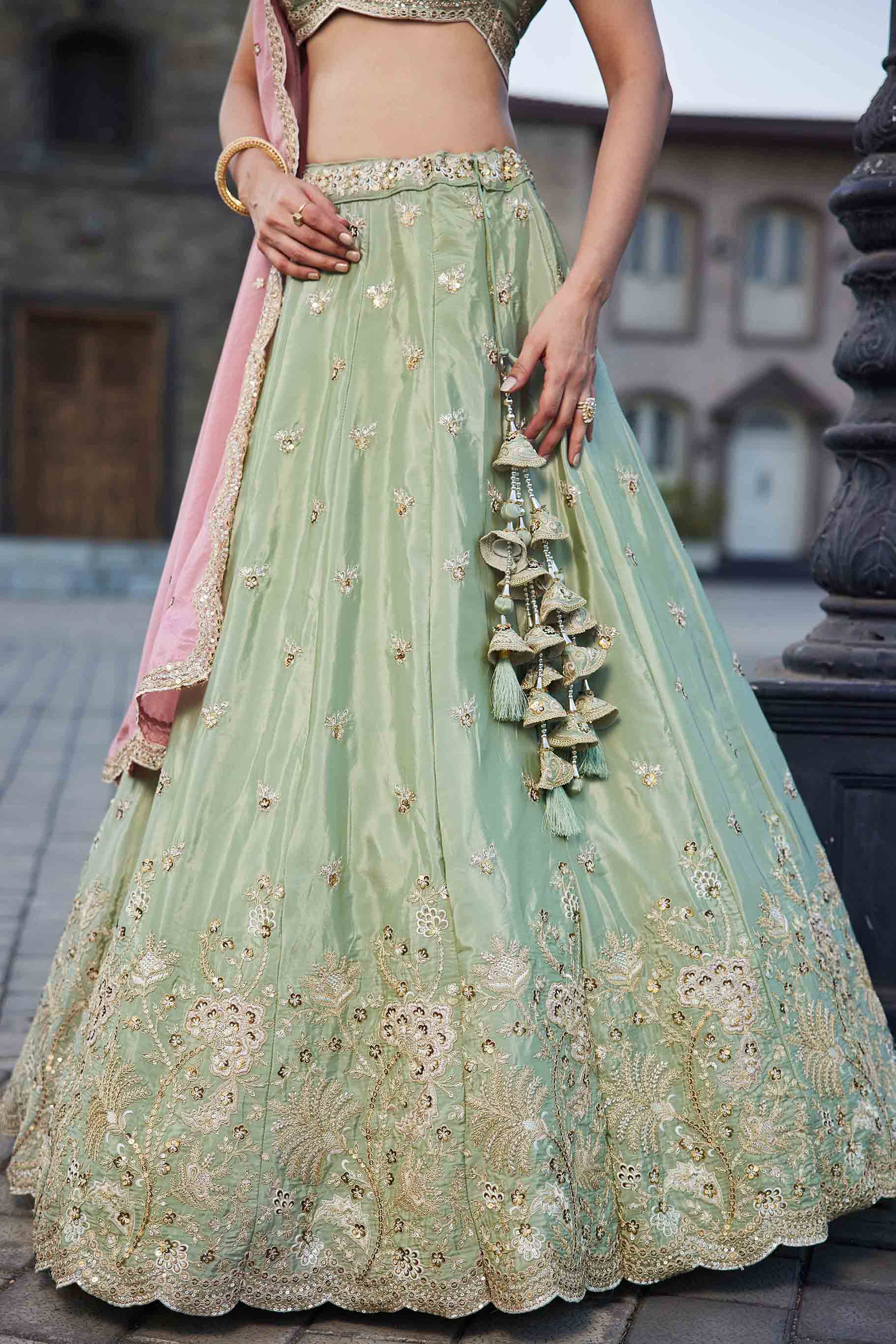 Designer wedding lehenga - Semi Stitched