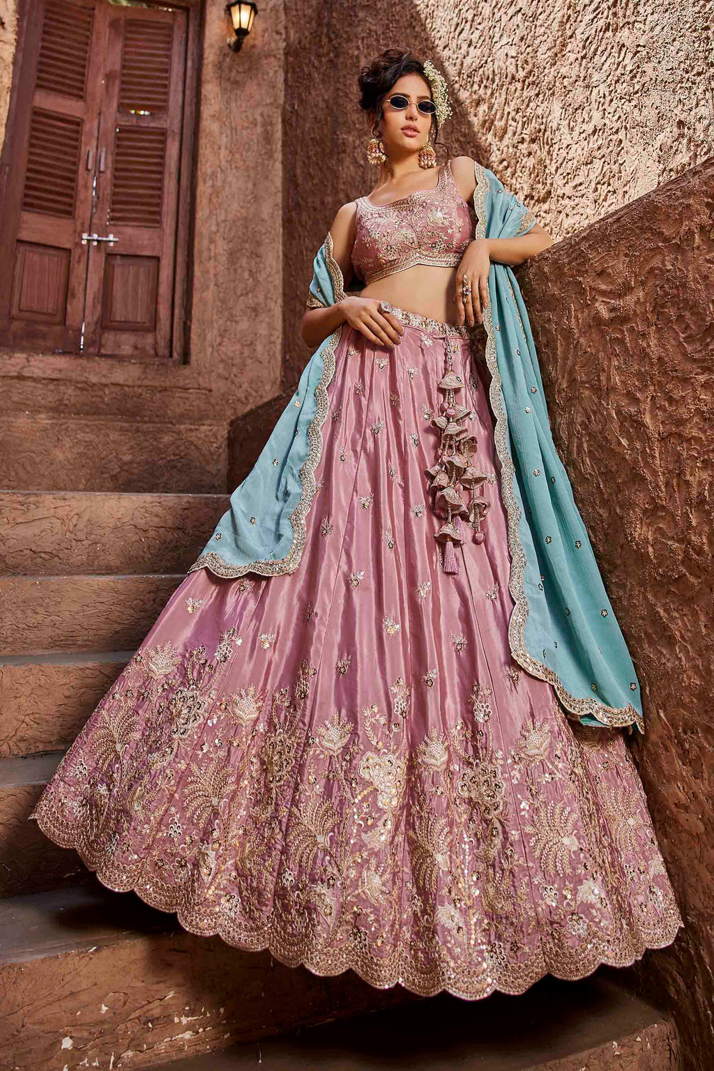 Designer wedding lehenga - Semi Stitched