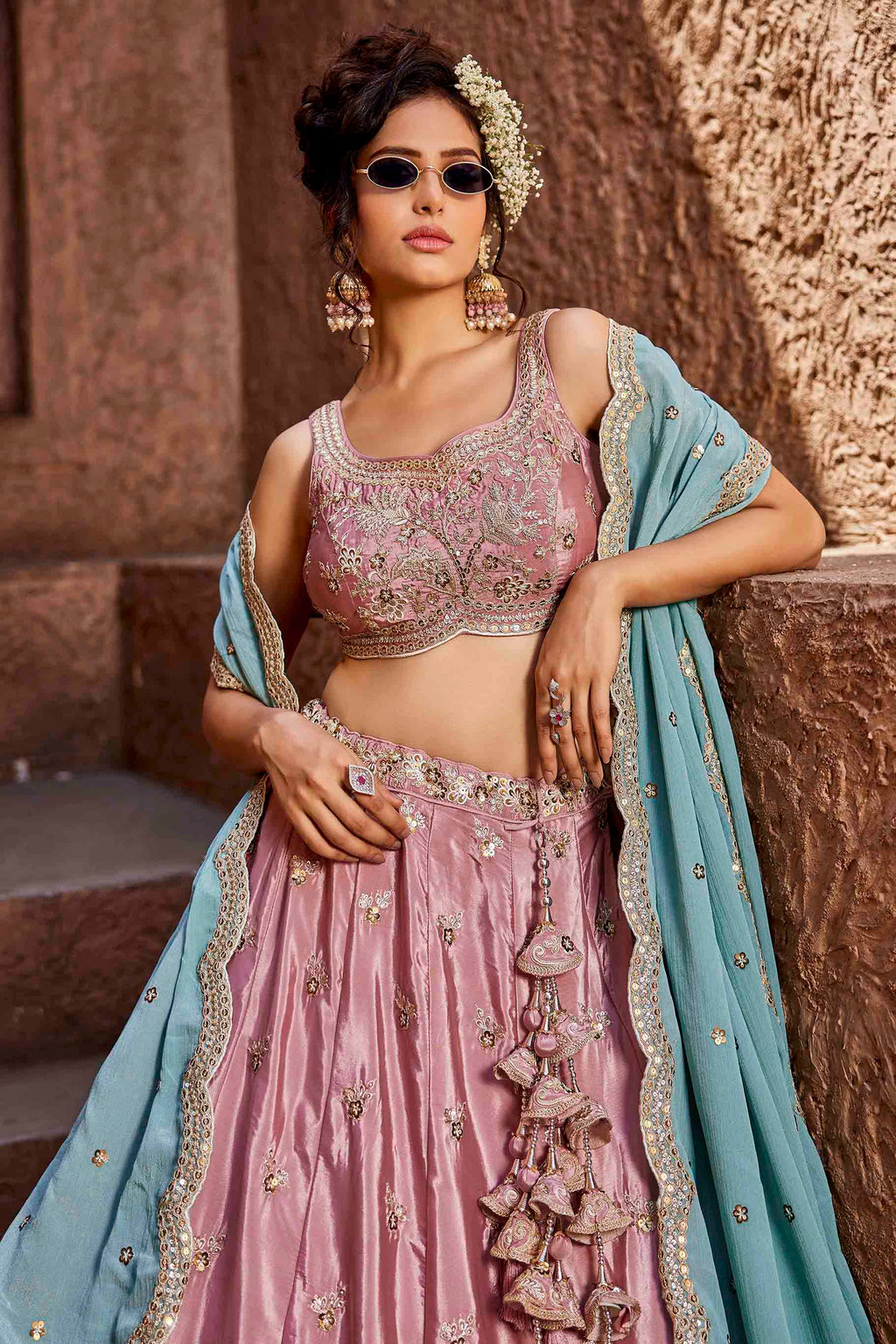 Designer wedding lehenga - Semi Stitched