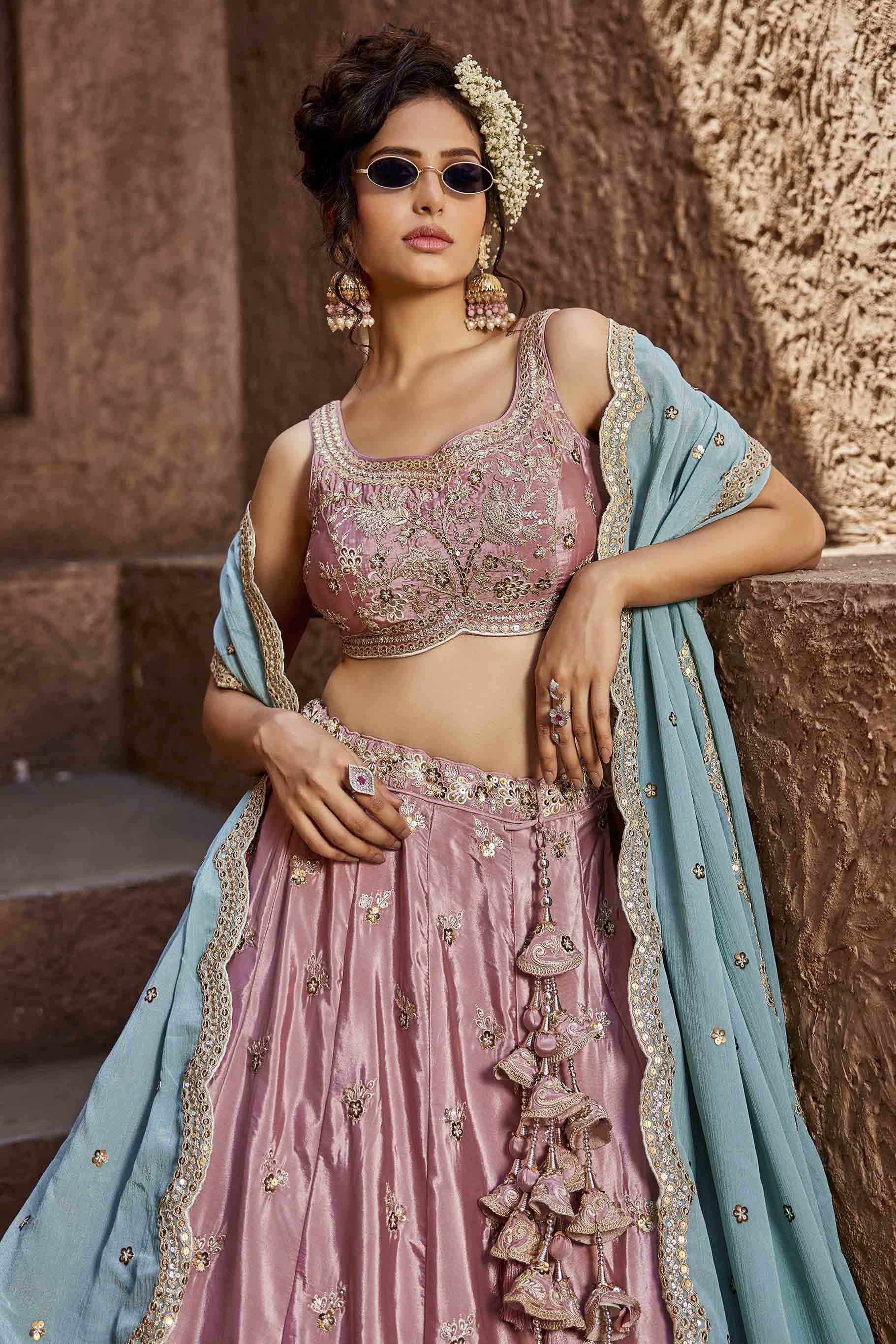 Designer wedding lehenga - Semi Stitched