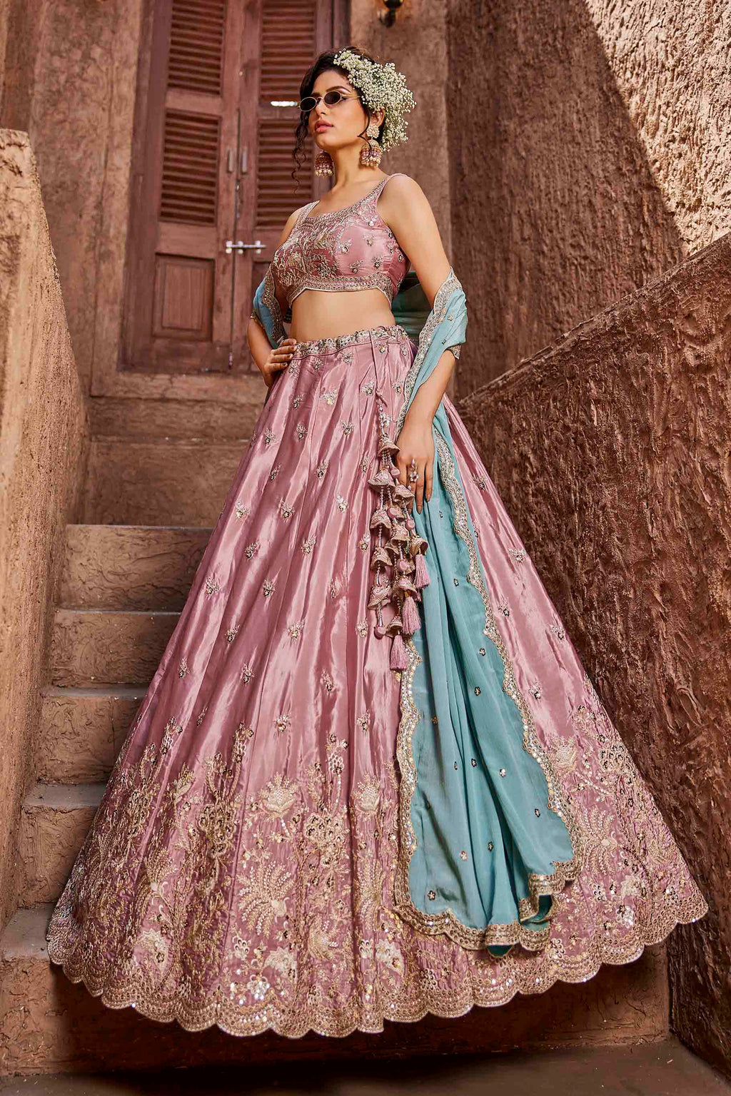 Designer wedding lehenga - Semi Stitched