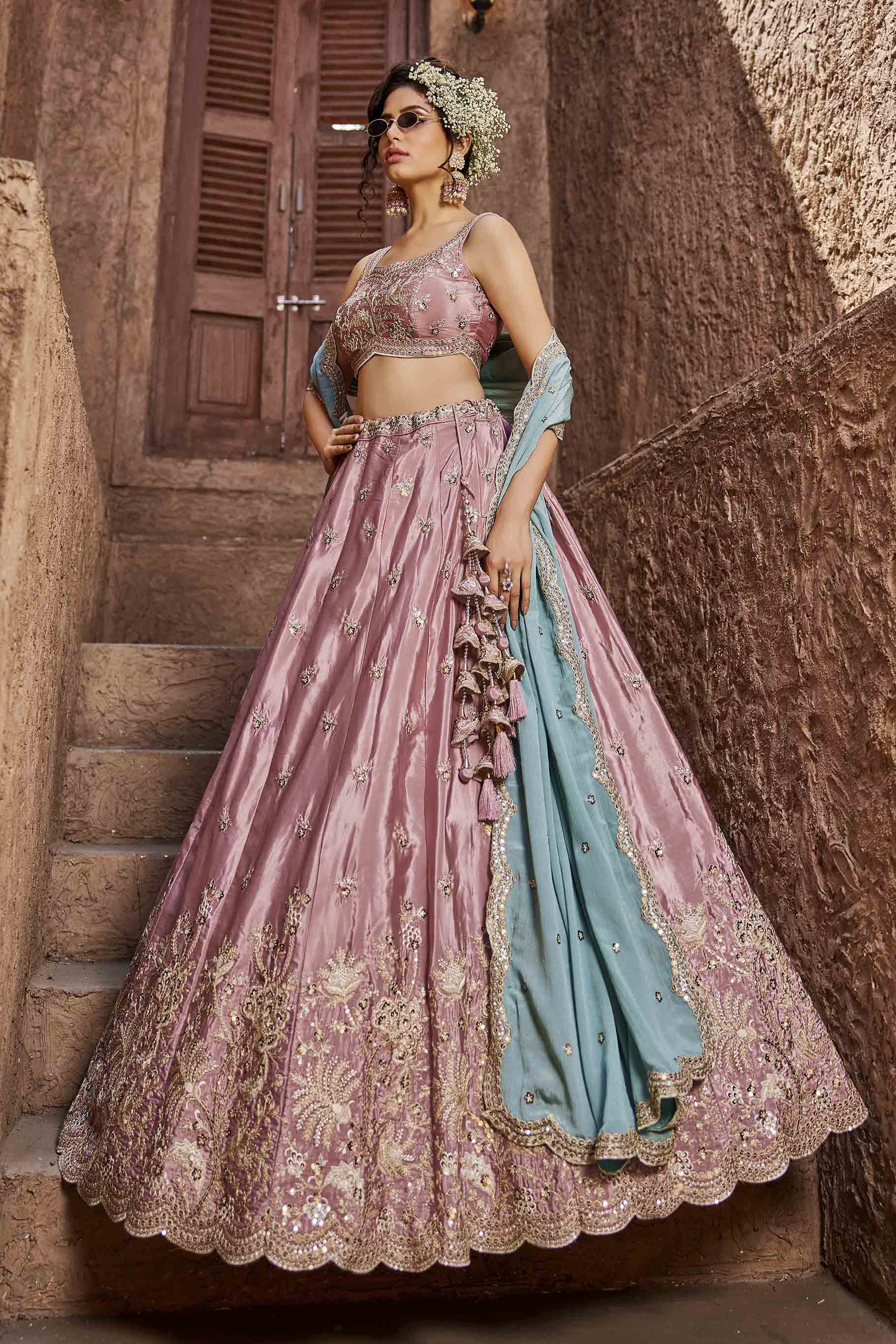Designer wedding lehenga - Semi Stitched