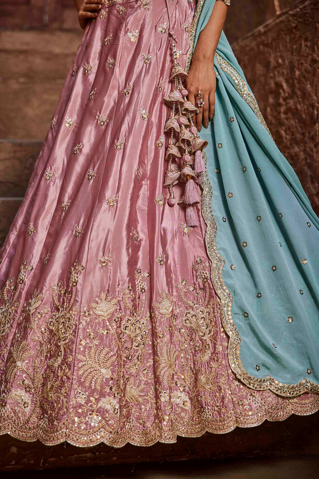 Designer wedding lehenga - Semi Stitched