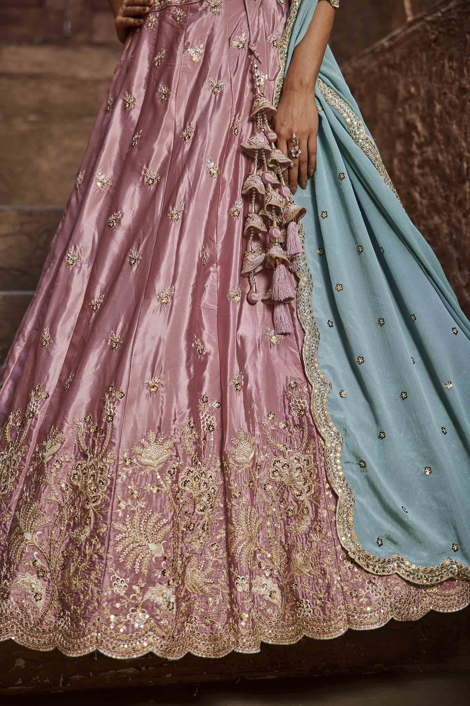 Designer wedding lehenga - Semi Stitched