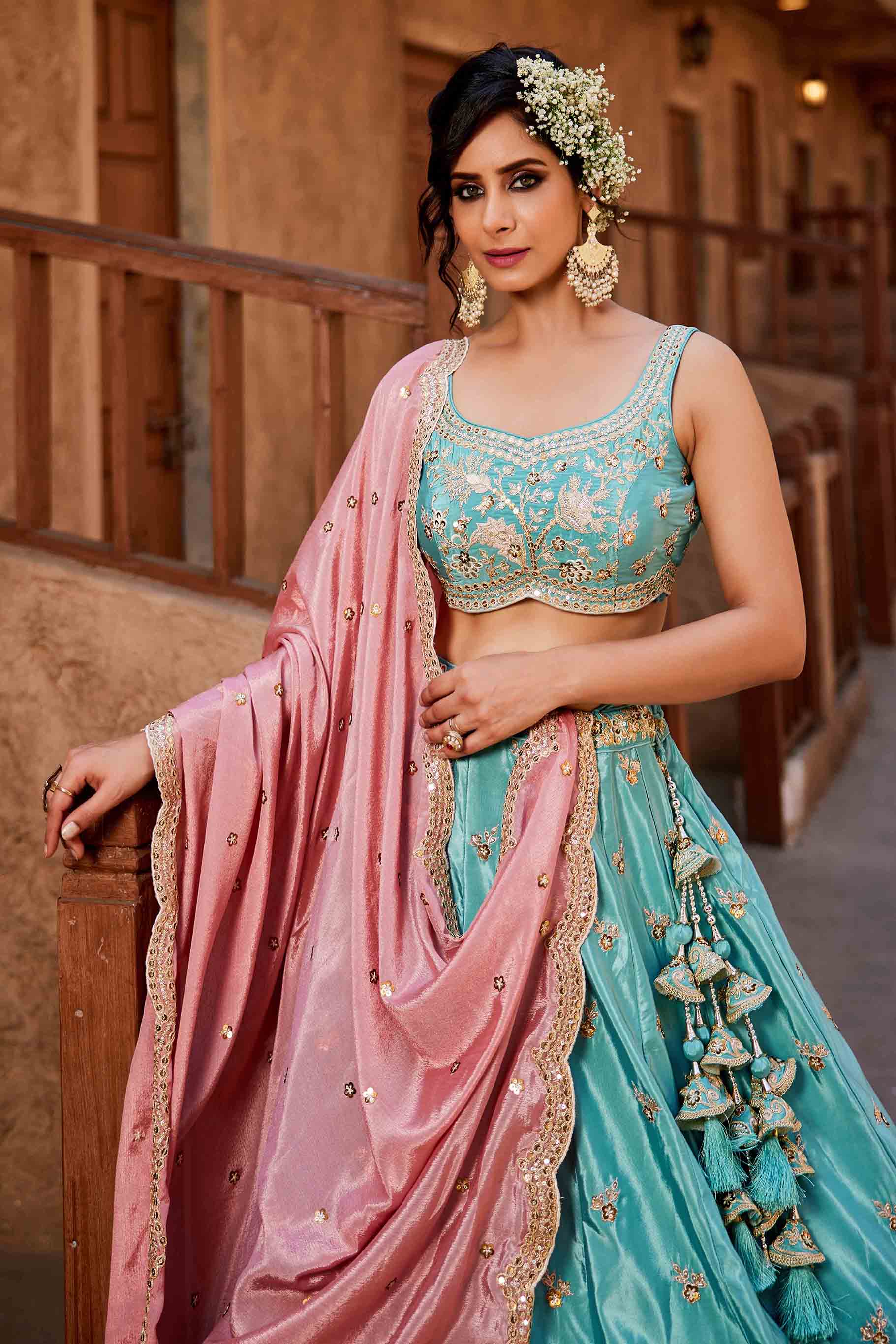 Designer wedding lehenga - Semi Stitched