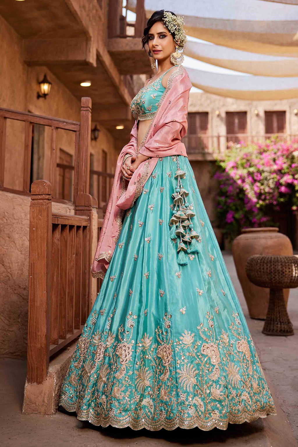 Designer wedding lehenga - Semi Stitched