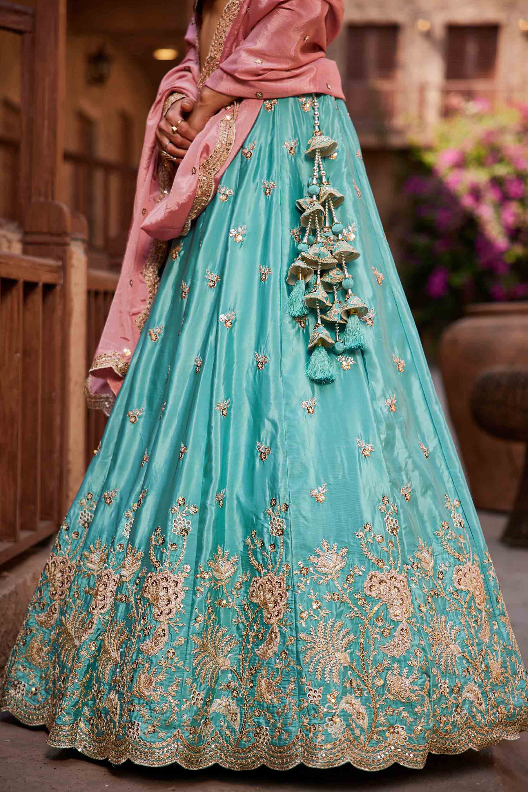 Designer wedding lehenga - Semi Stitched