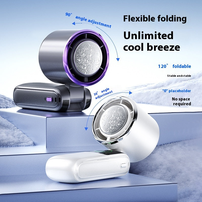 Electric Handheld Speed Adjustable new Ice Pack High-Speed, Folding Mini Fan.