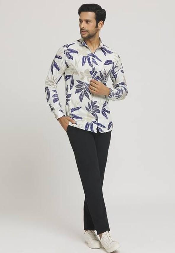 Men's Printed Cotton Shirt