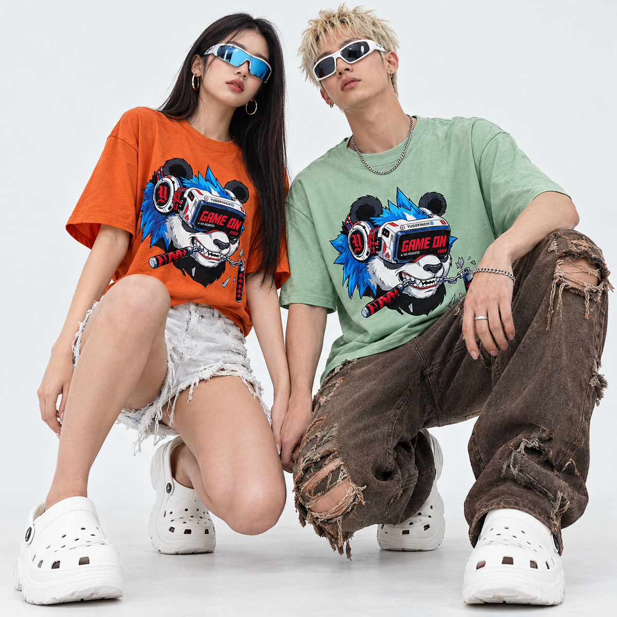 Unisex Panda Classic Crew T-Shirt Yugofinch