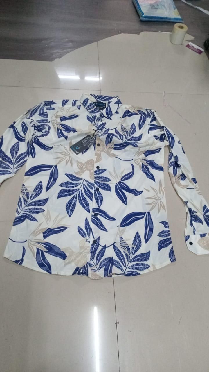 Men's Printed Cotton Shirt