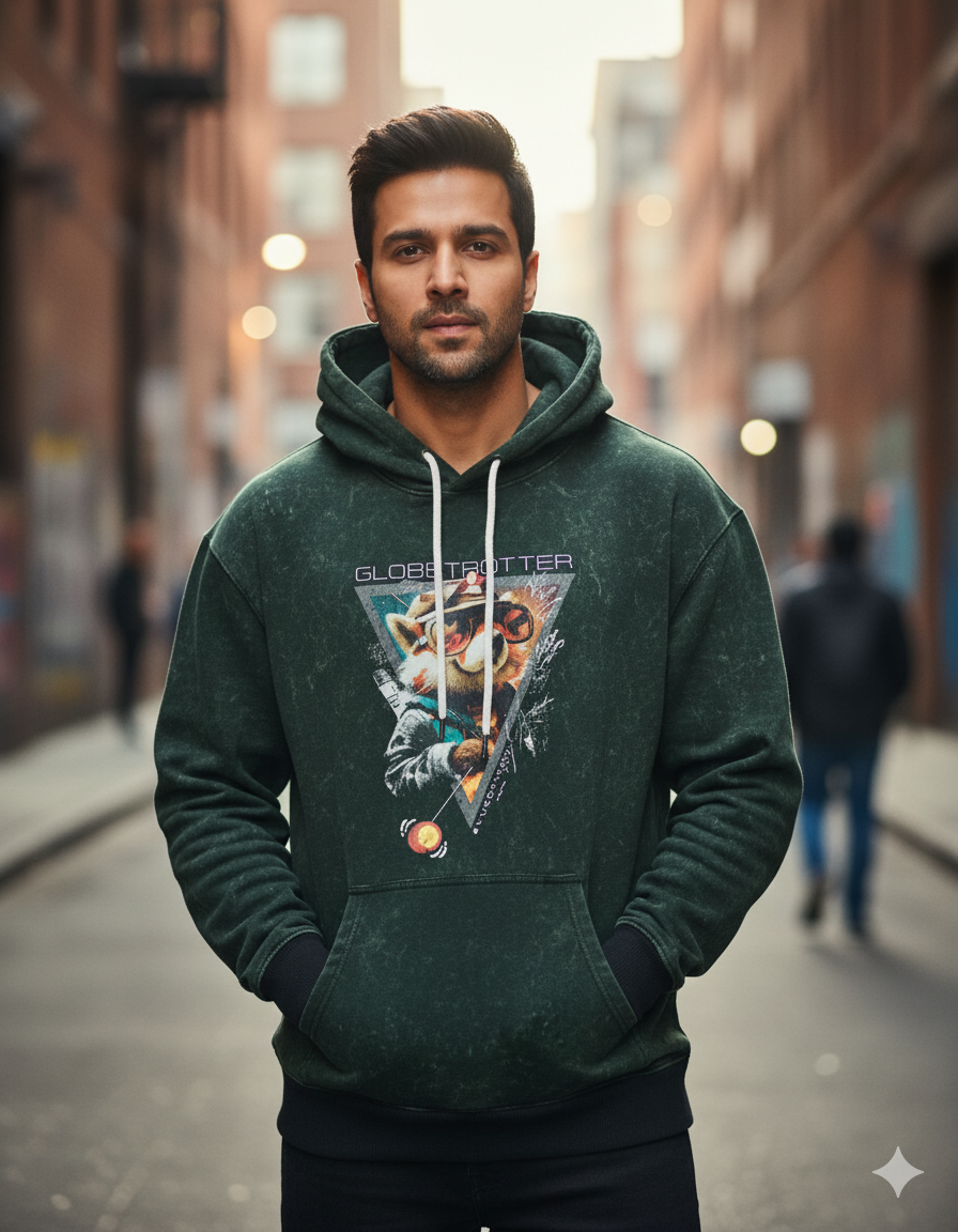 Men's Acid Washed Hoodie