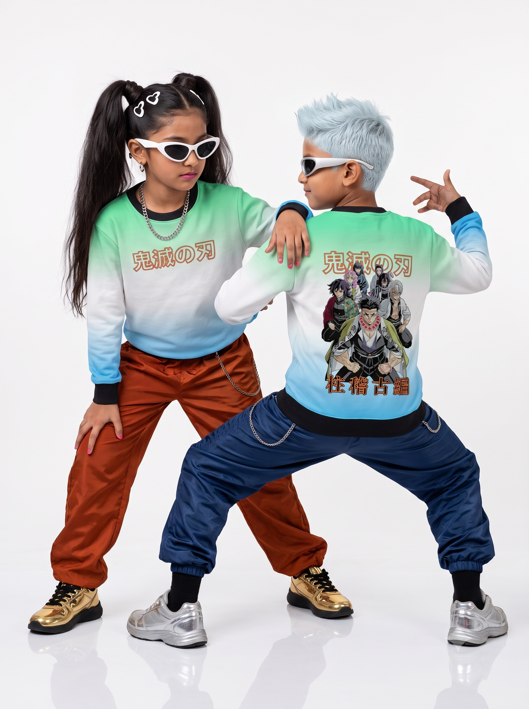 Unisex AOP Kids Anime Sweatshirt, 5 sizes