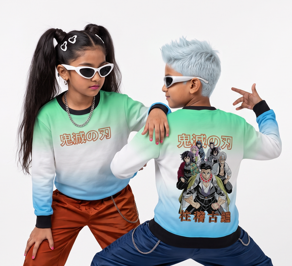Unisex AOP Kids Anime Sweatshirt, 5 sizes - Image 1