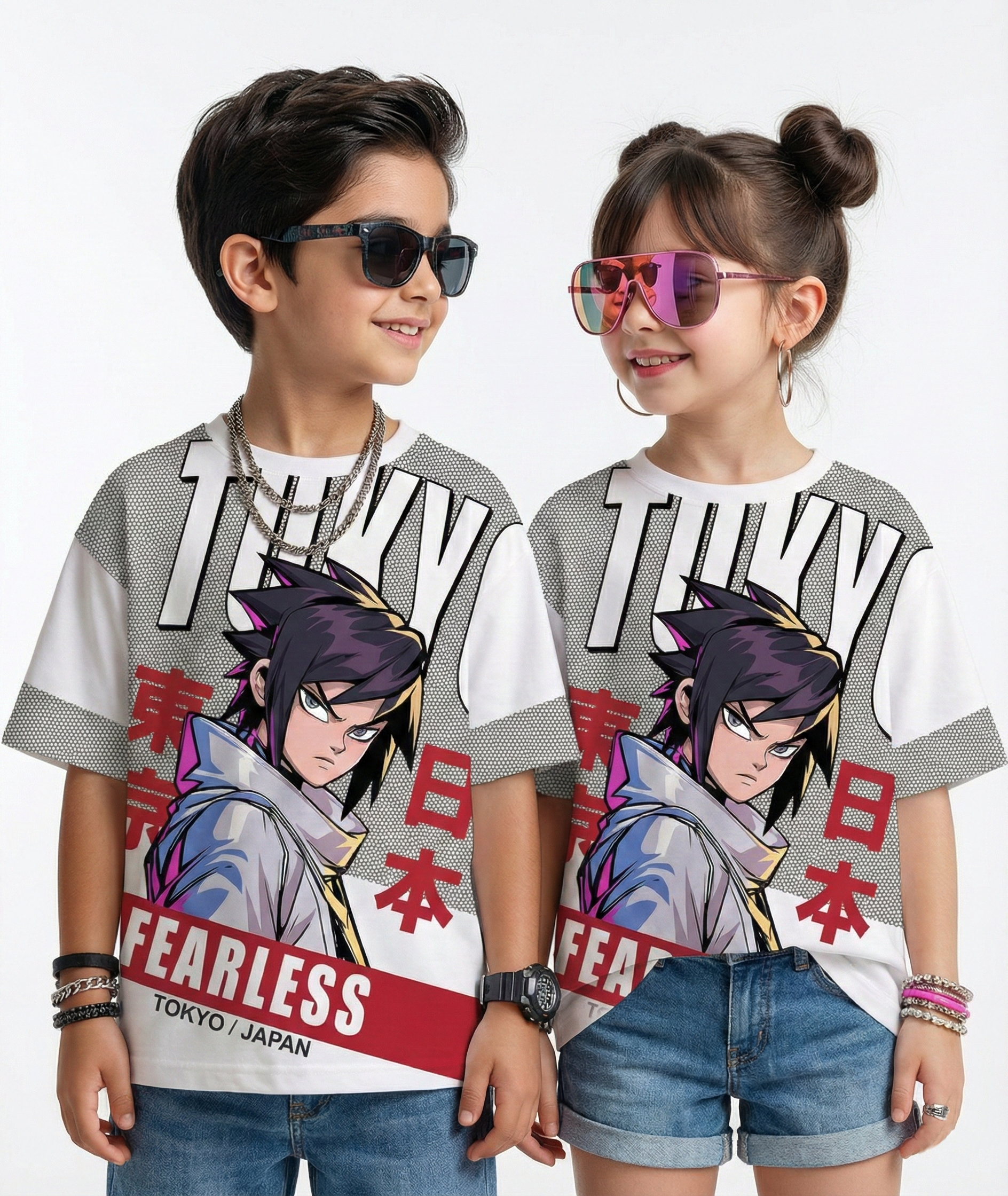 Unisex Kids Anime T-Shirt