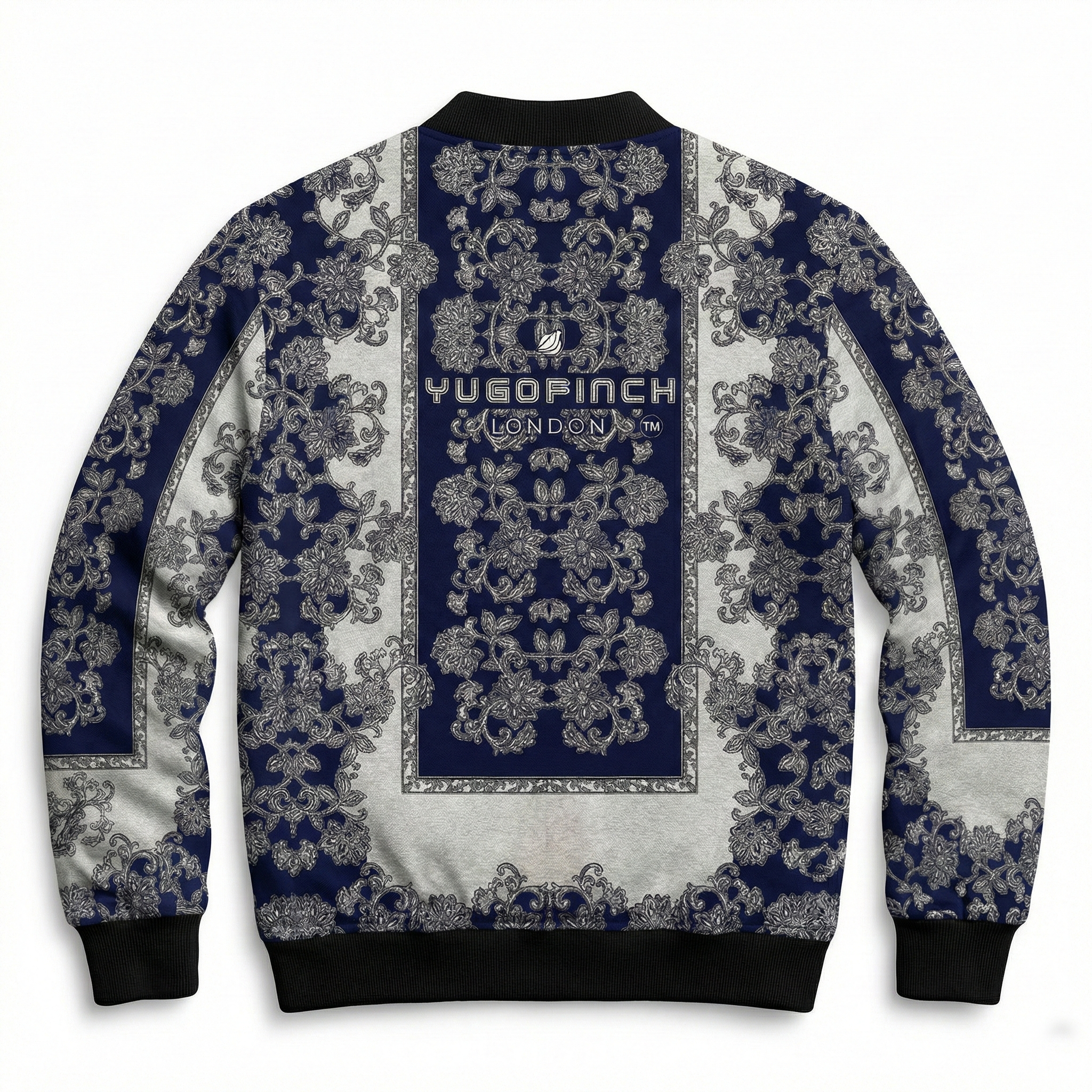 Opulent Baroque Bomber - Unisex AOP 240 GSM premium poly brushed fleece Bomber Jacket - 6 sizes