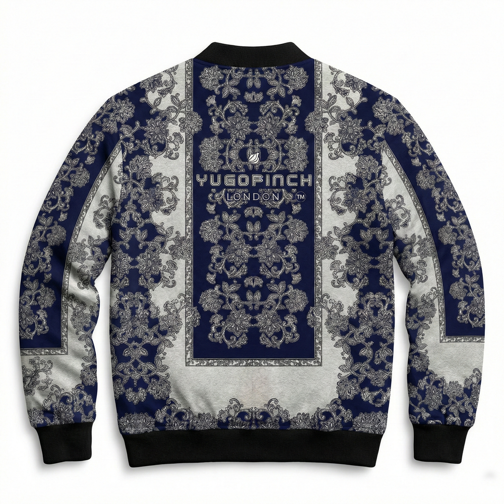 Opulent Baroque Bomber - Unisex AOP 240 GSM premium poly brushed fleece Bomber Jacket - 6 sizes