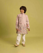 Ethnic Dusty Rose Festive Kurta for Boys - 6-12 years