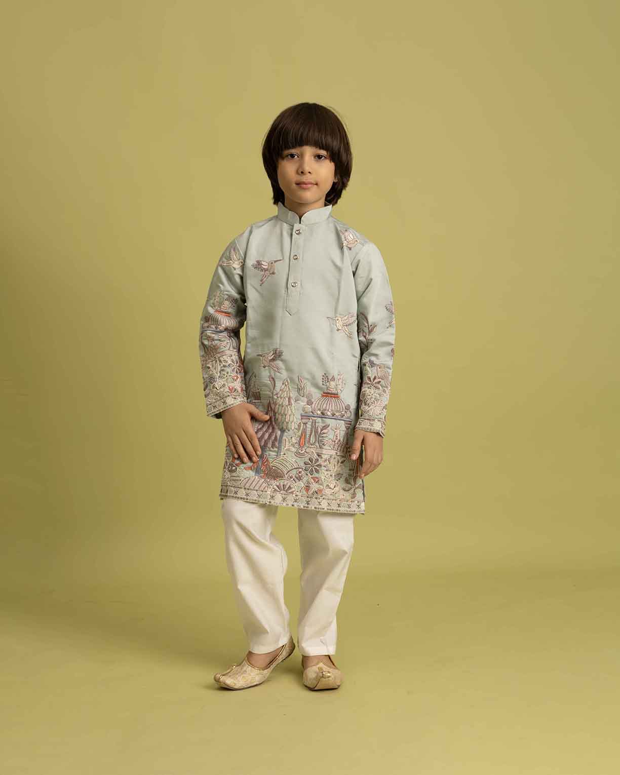 Sage Green Kurta set for Boys - 6-12 yeras