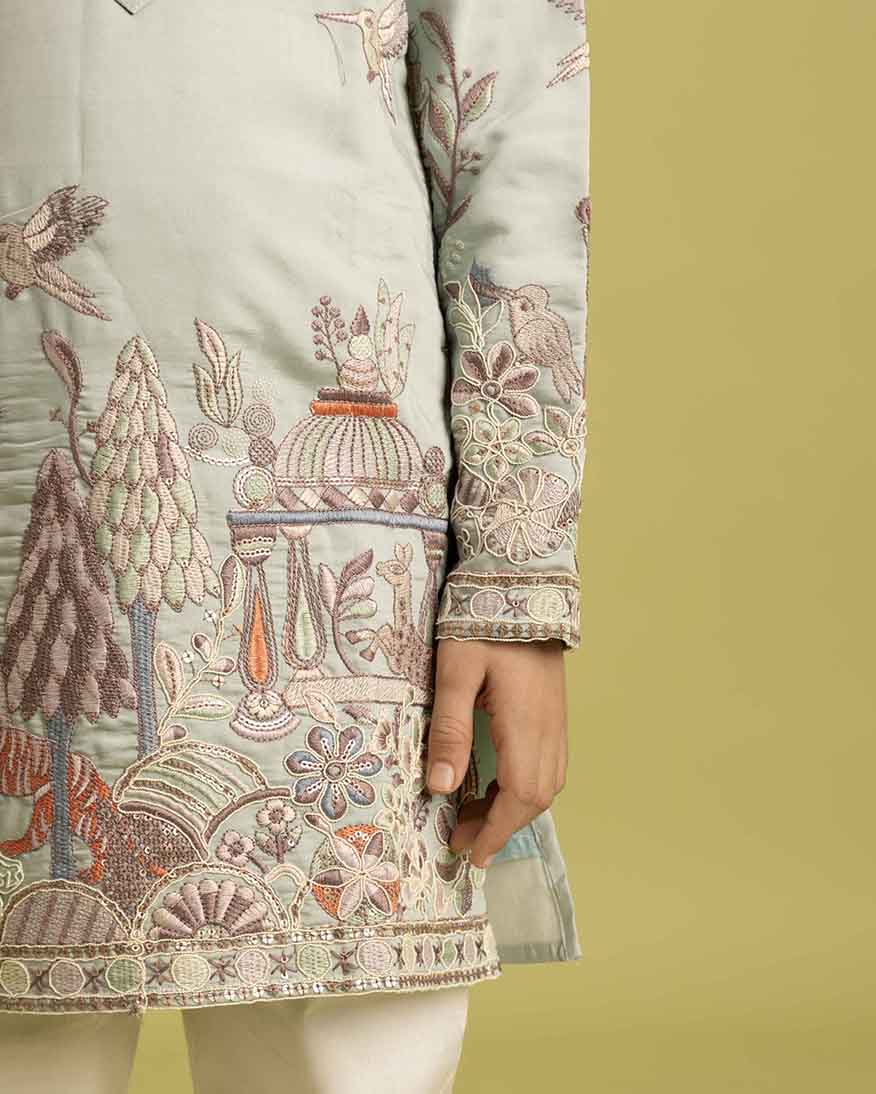 Sage Green Kurta set for Boys - 6-12 yeras