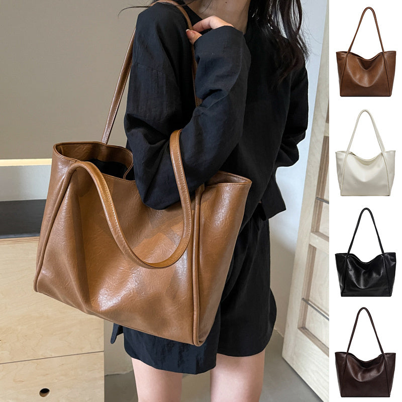 Women's Soft Leather Totes Shopping Travel Bag
