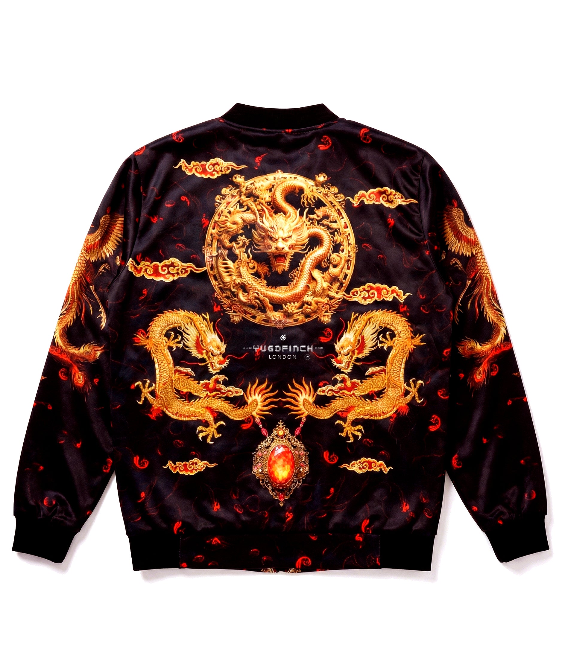 Men's AOP 240 GSM premium poly brushed fleece, Bomber Jacket