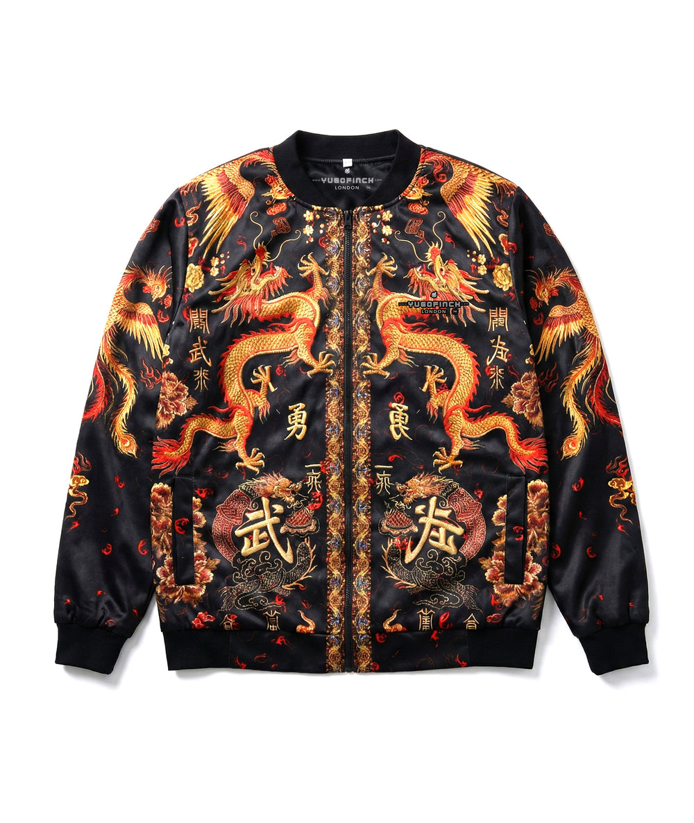 Women's AOP Bomber 240 GSM premium poly brushed fleece Jacket