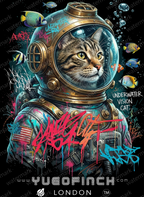 Unisex Supima DIVER CAT T-Shirt