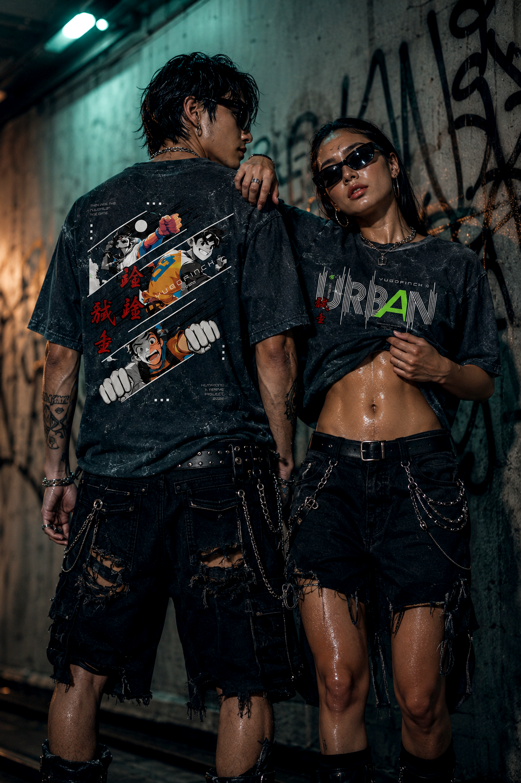 Unisex Acid Washed URBAN Oversized Tee - 5 COLORS