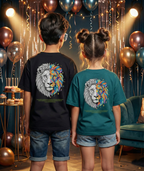 Unisex Kids Crew Neck Lion T-Shirt - 11 Colors