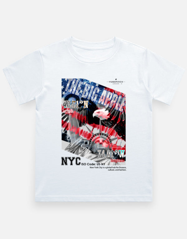 Unisex Crew Neck NYC T-Shirt - 12 month to 13 years - 7 colors - Image 3