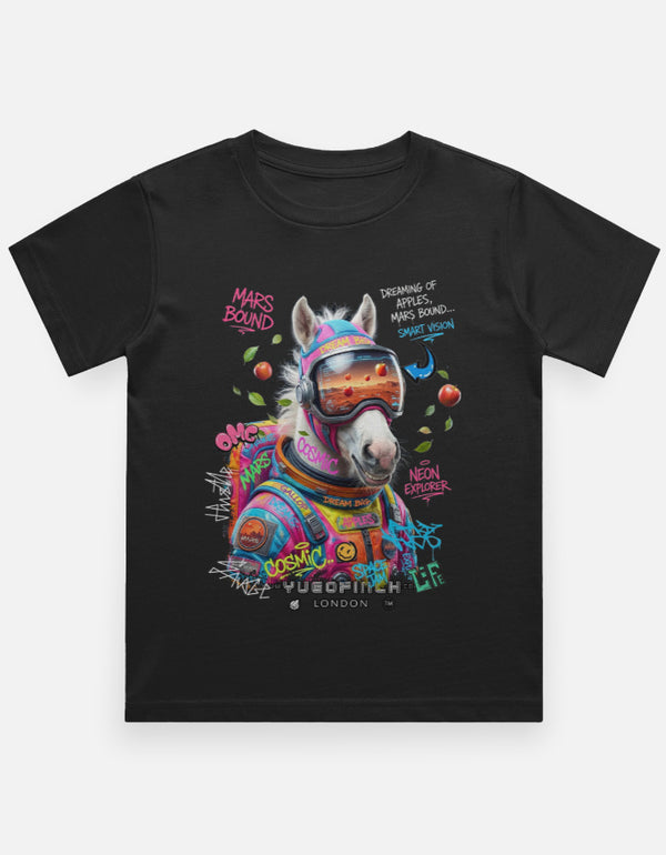 Unisex Crew Neck Mars Horse T-Shirt - 1 Month to 13 Years - Image 4