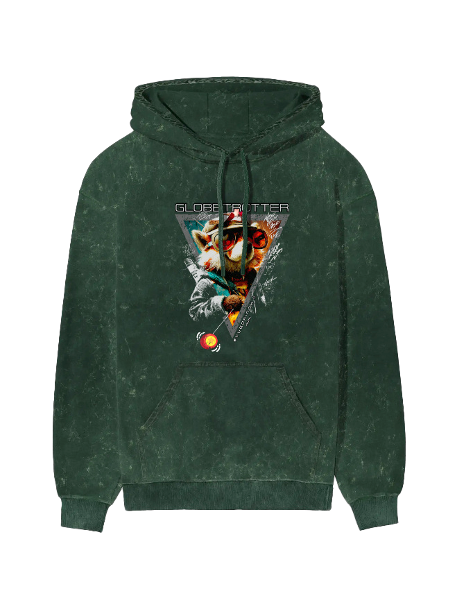 Unisex's Acid Washed 100% cotton with 300 GSM heavyweight, Hoodie