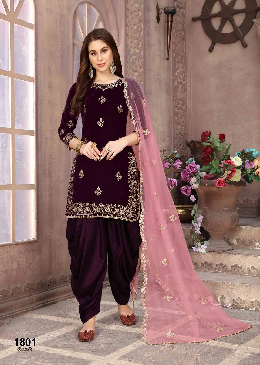 Women's Luxurious Patiala Suit - Semi Stitched