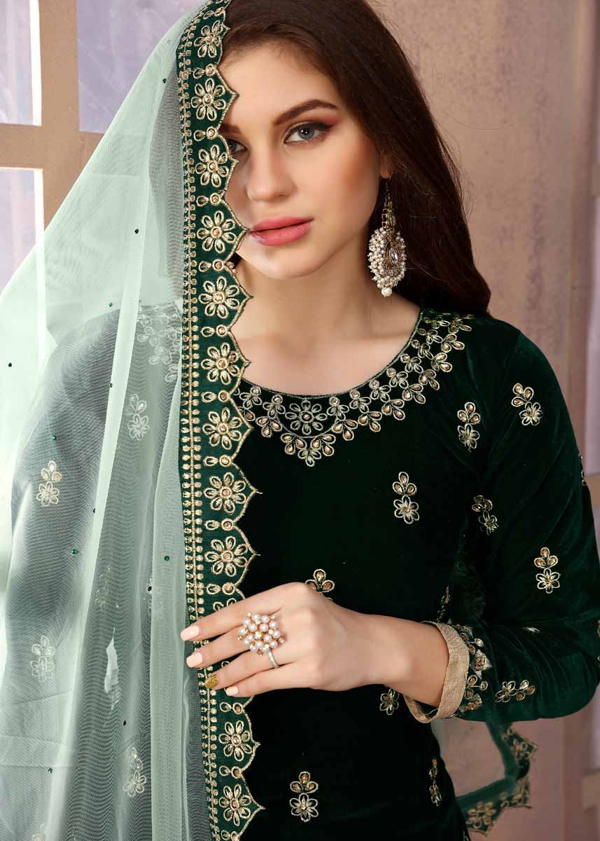 Women's Luxurious Patiala Suit - Semi Stitched