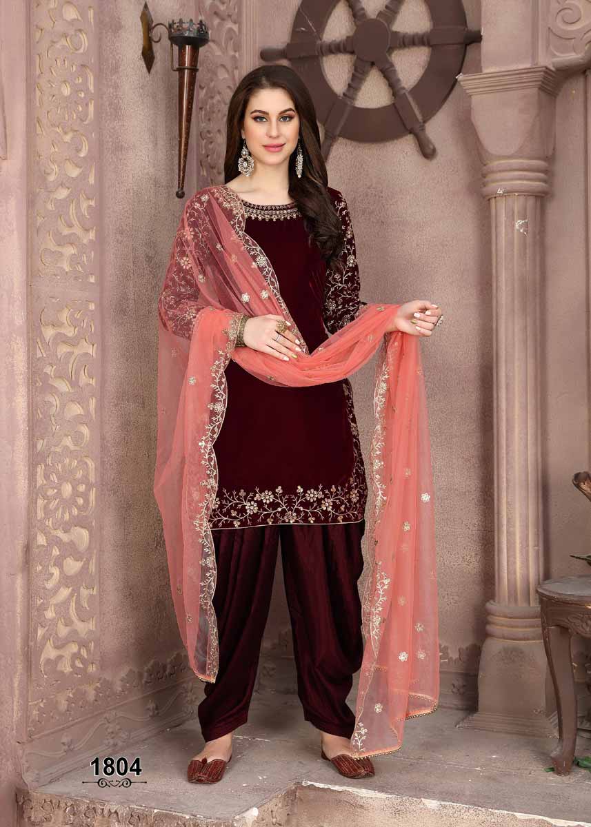 Women's Luxurious Patiala Suit - Semi Stitched