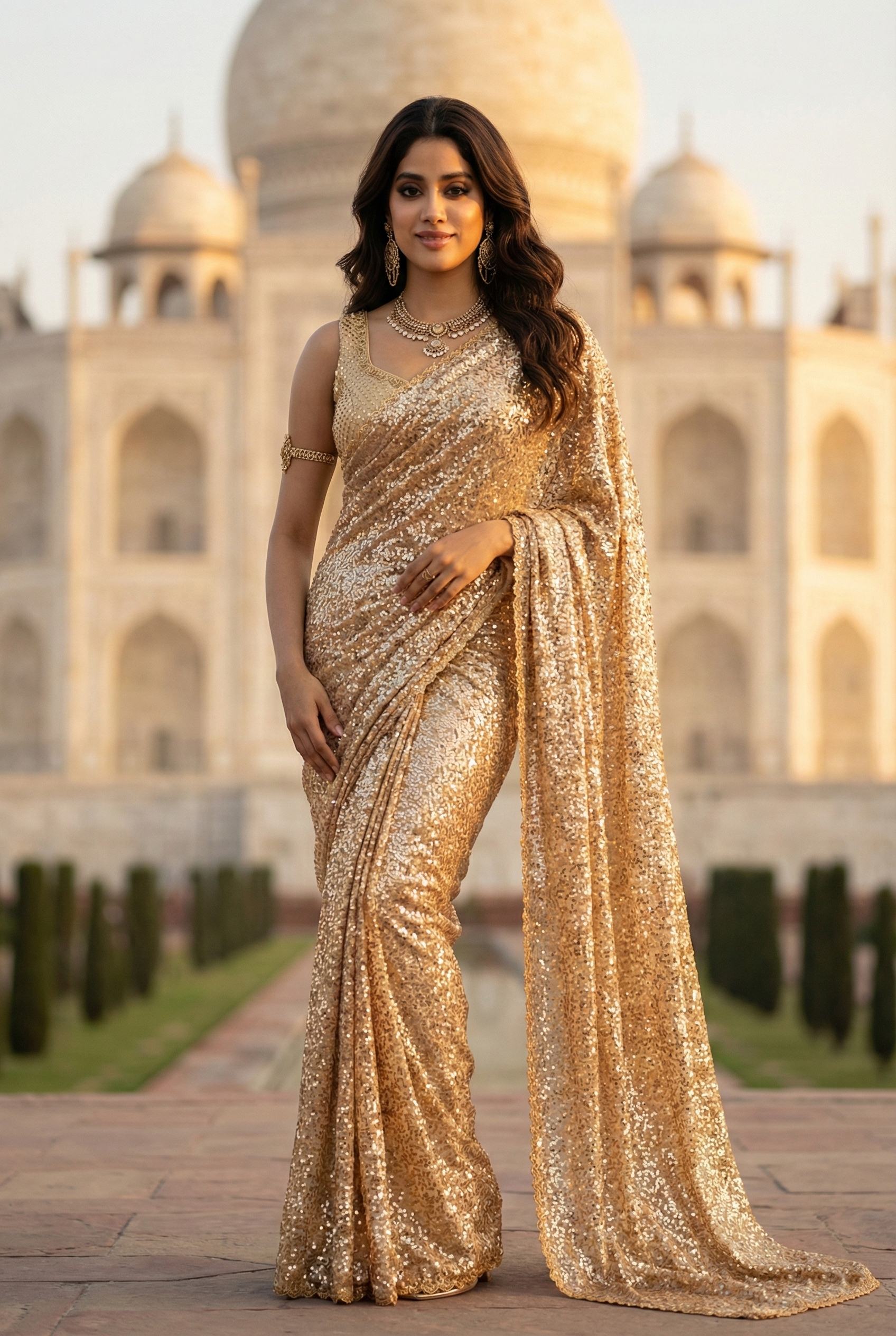 Sequence Style Georgette Party Wear Saree