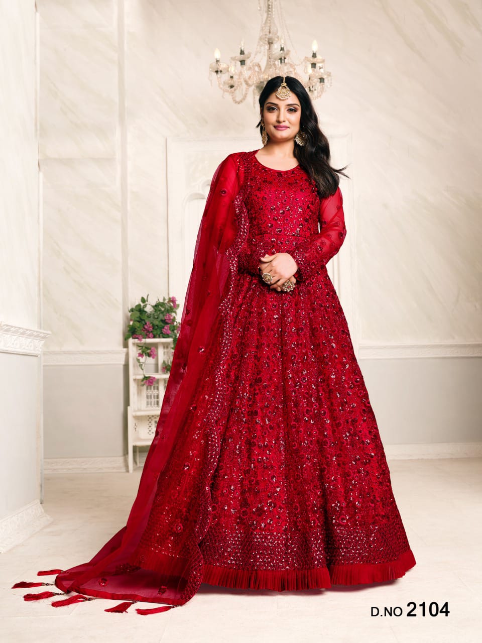 Women's Stunner Bridal Gown - Semi Stitched