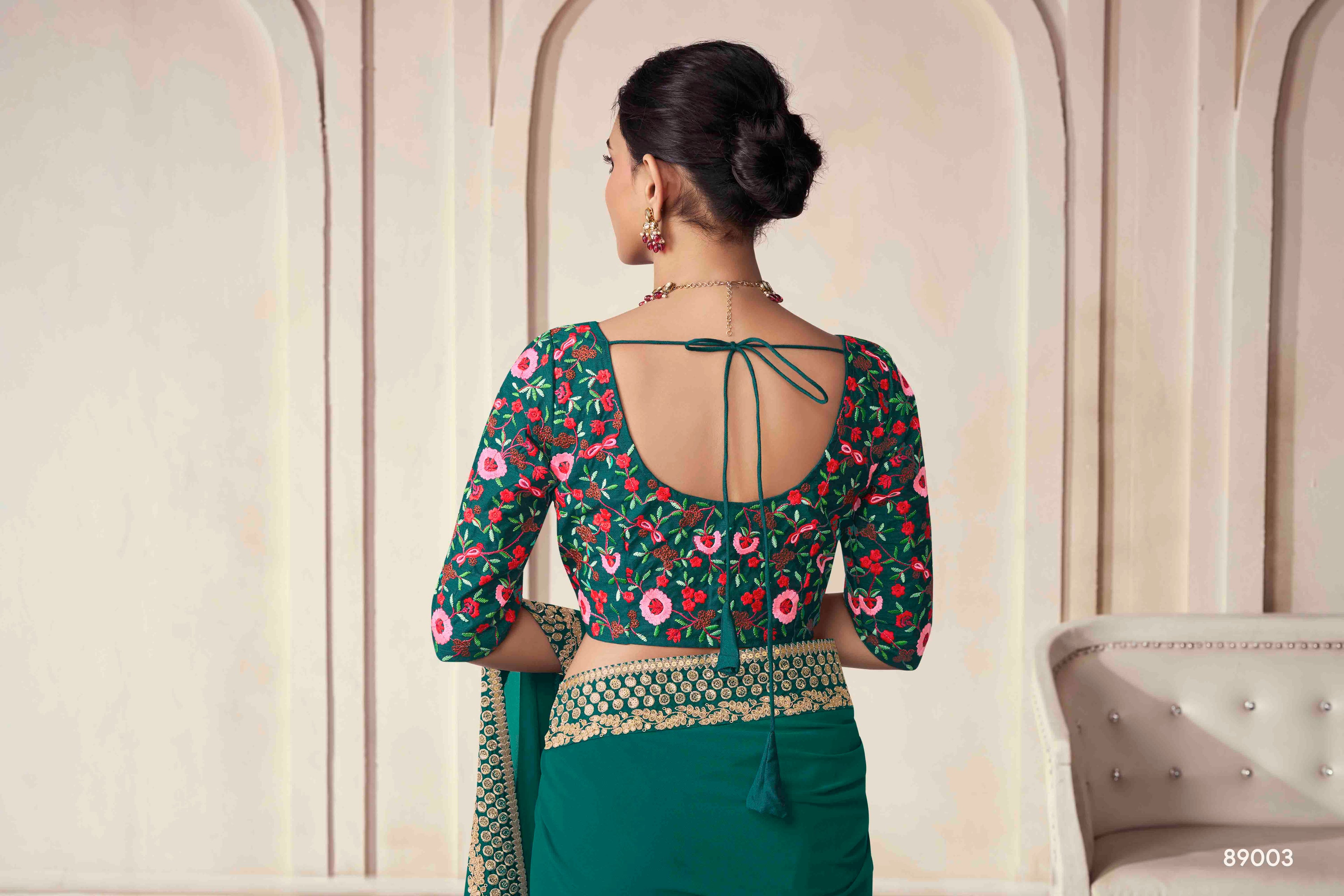 The Royal Touch Women's Saree - Stitch to fit