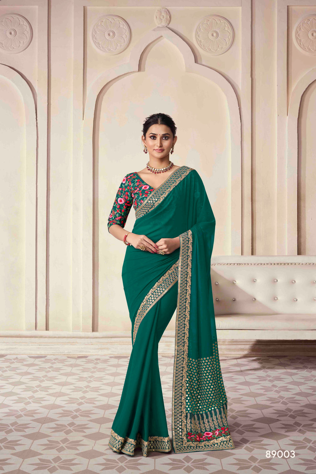 The Royal Touch Women's Saree - Stitch to fit