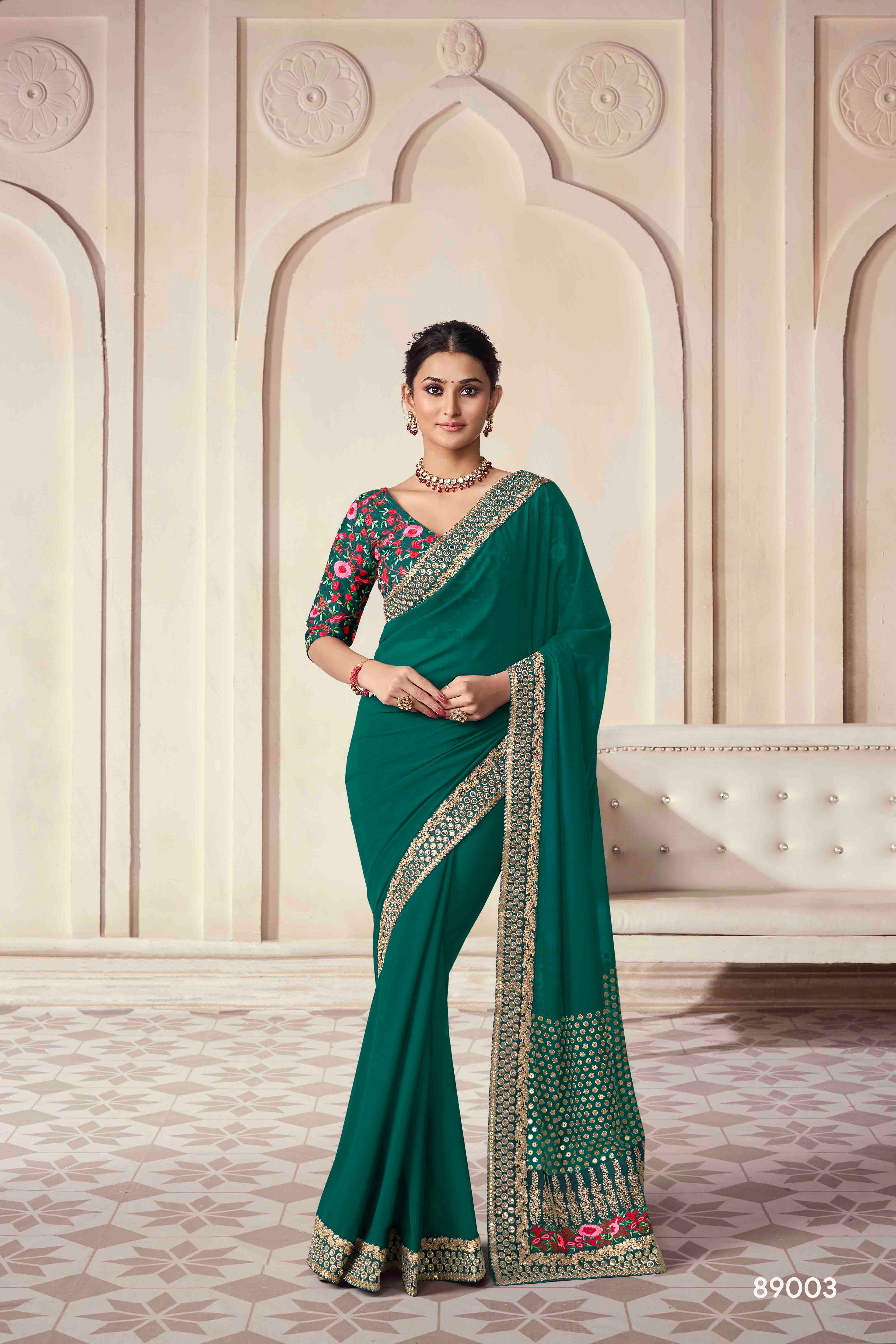 The Royal Touch Women's Saree - Stitch to fit