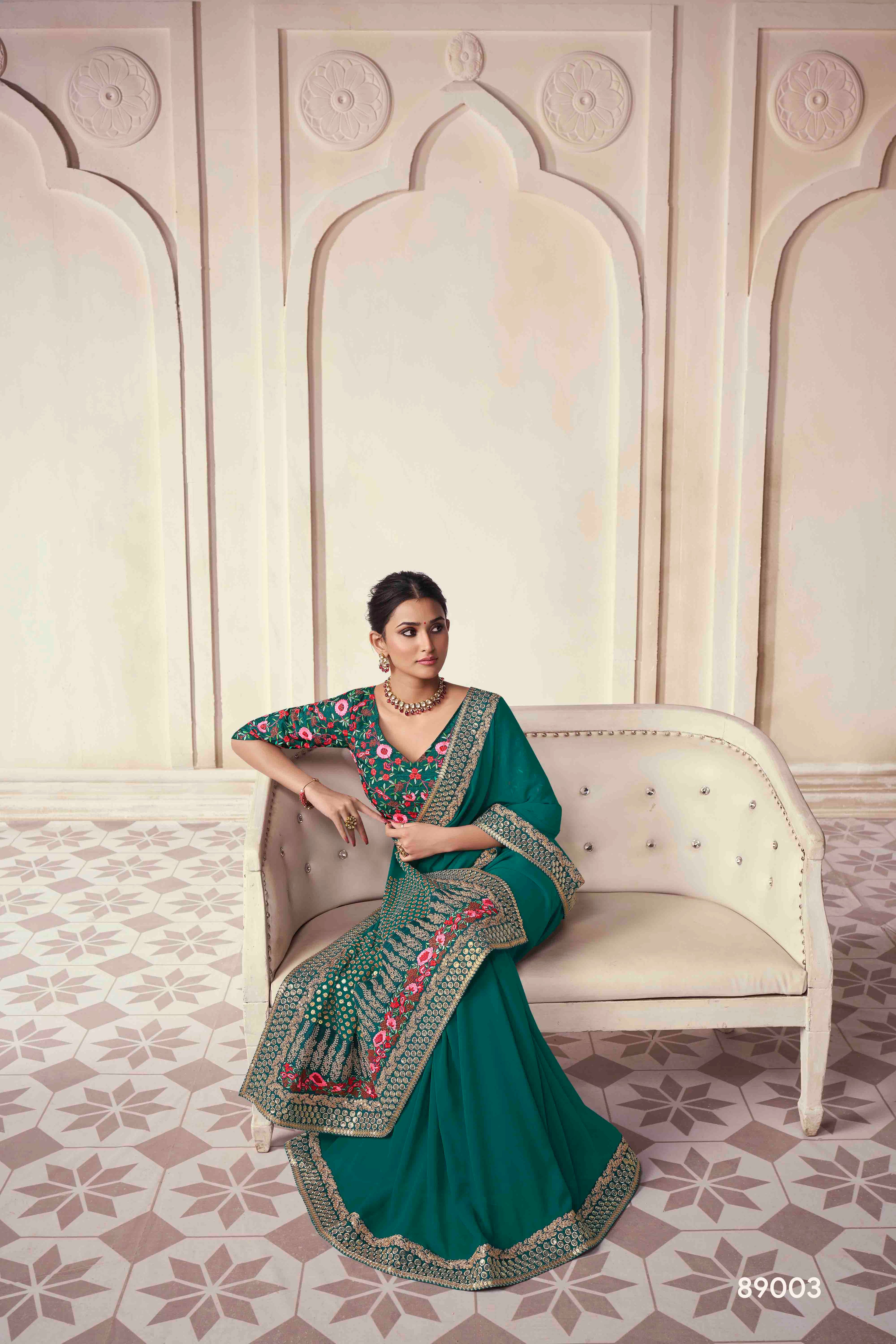 The Royal Touch Women's Saree - Stitch to fit