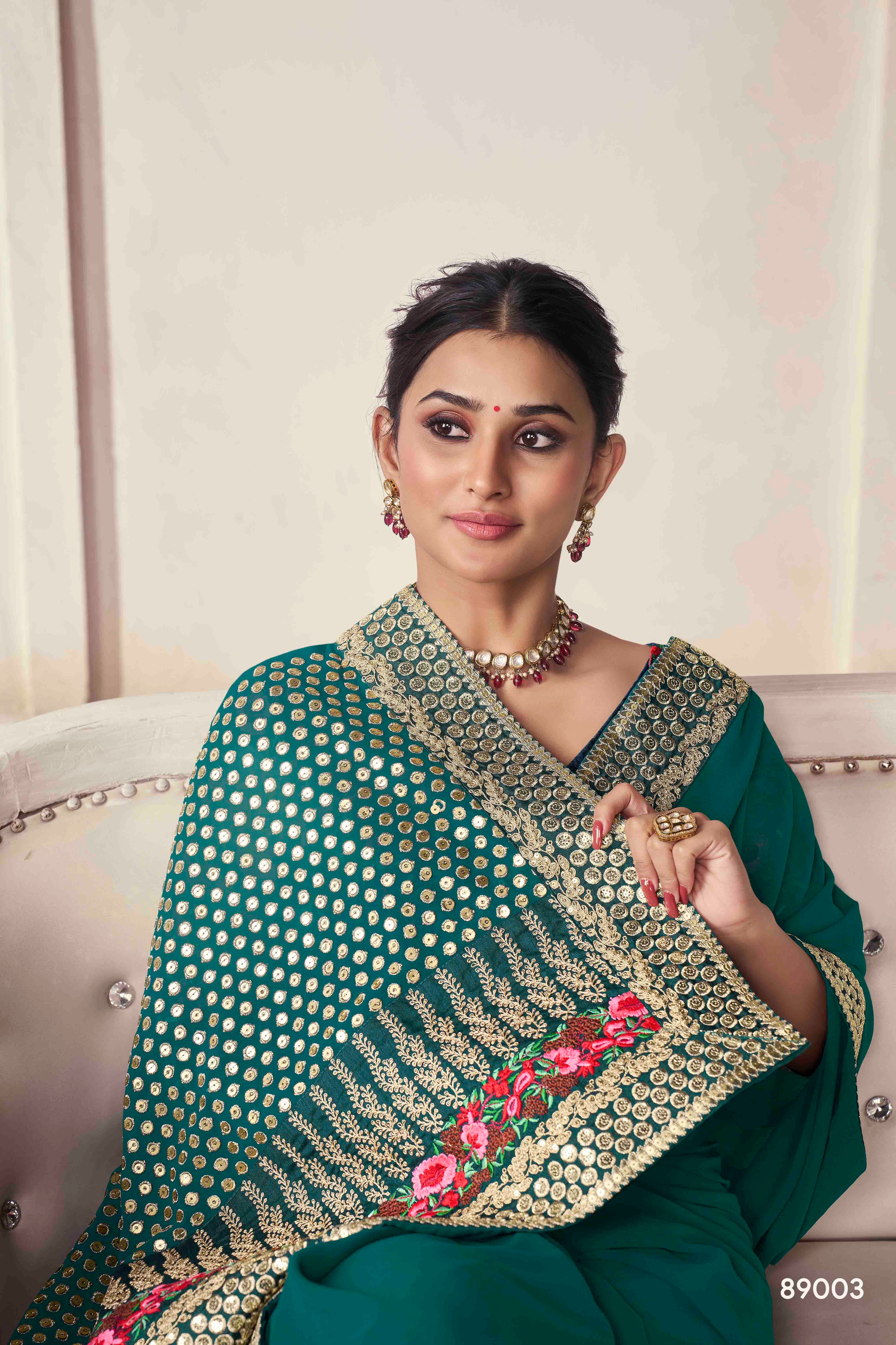 The Royal Touch Women's Saree - Stitch to fit
