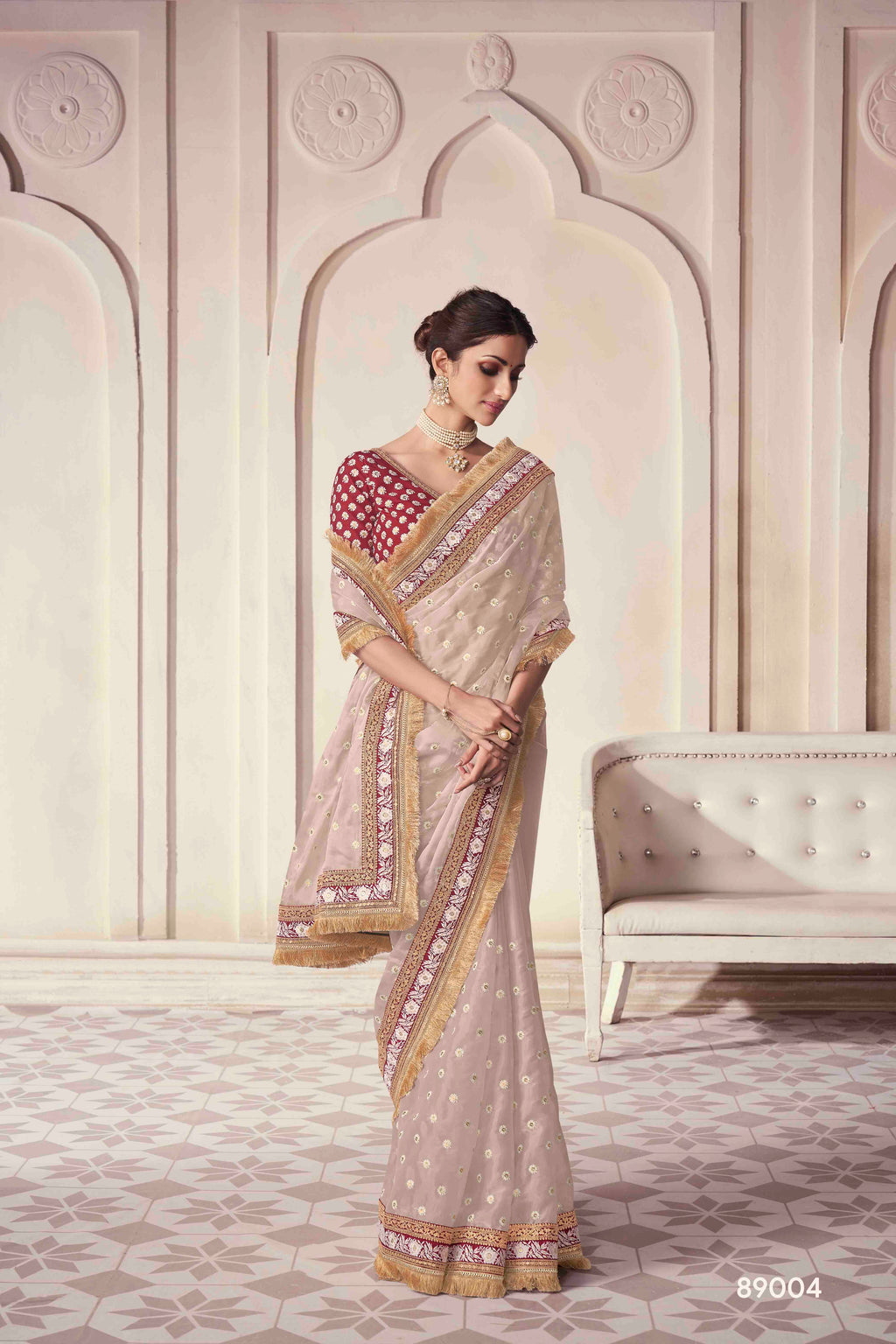 The Royal Touch Women's Saree - Stitch to fit