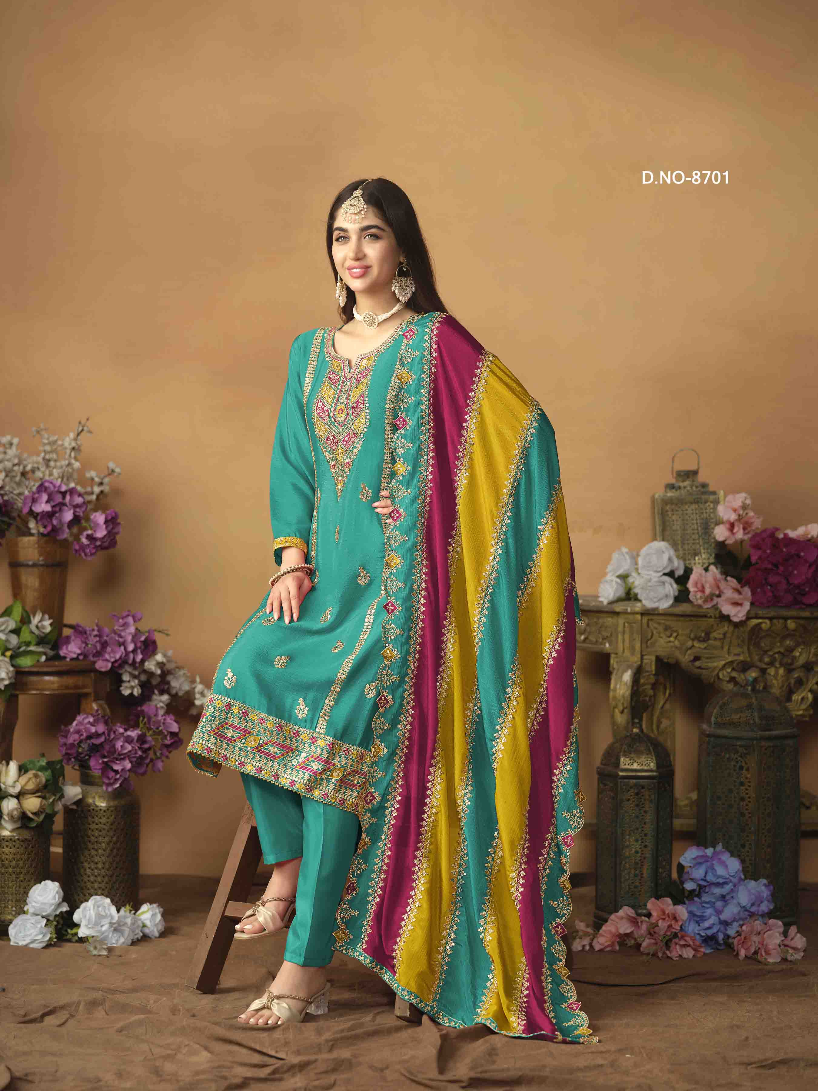 Women's Salwar Suit - Semi Stitched
