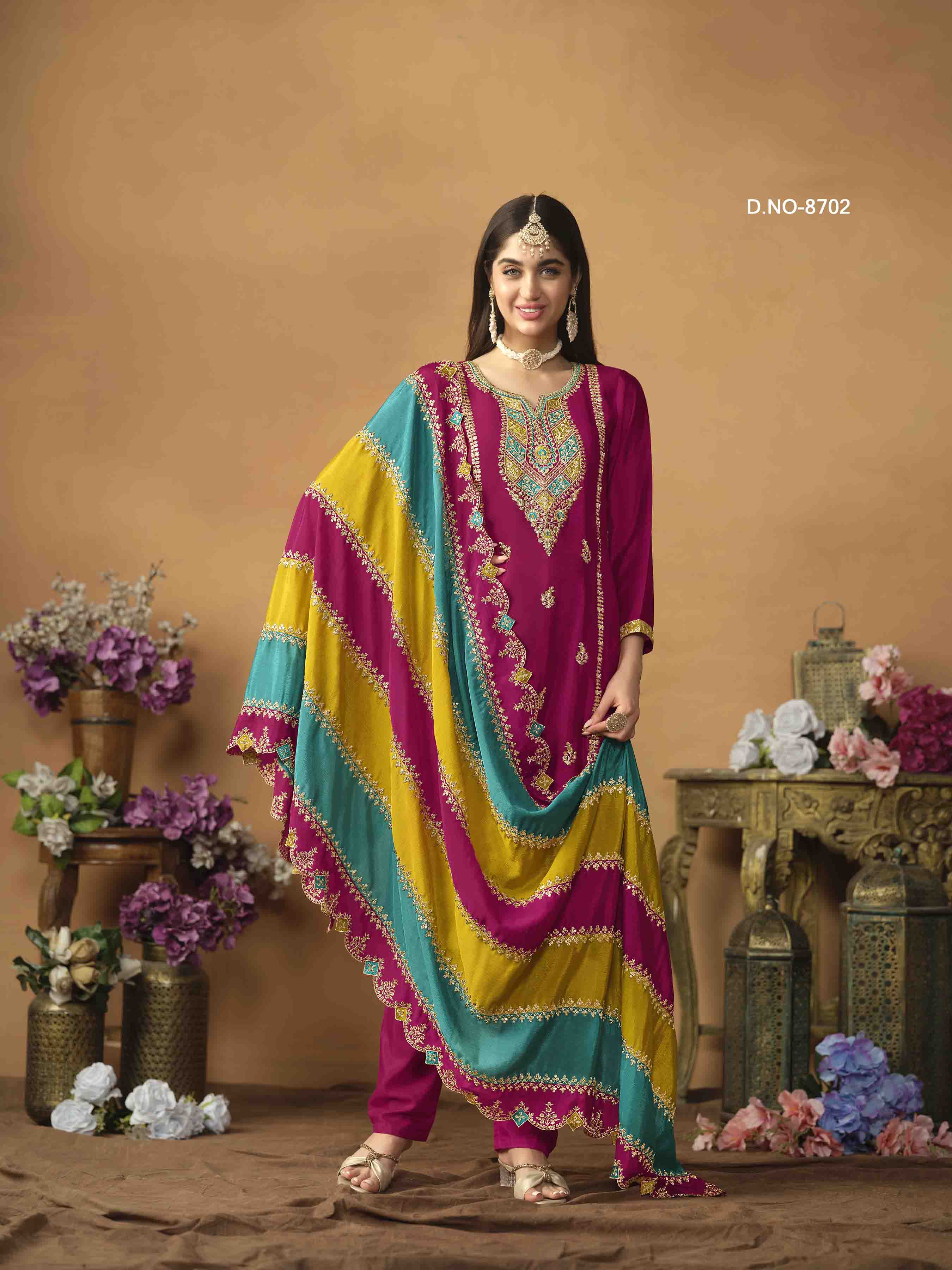 Women's Salwar Suit - Semi Stitched