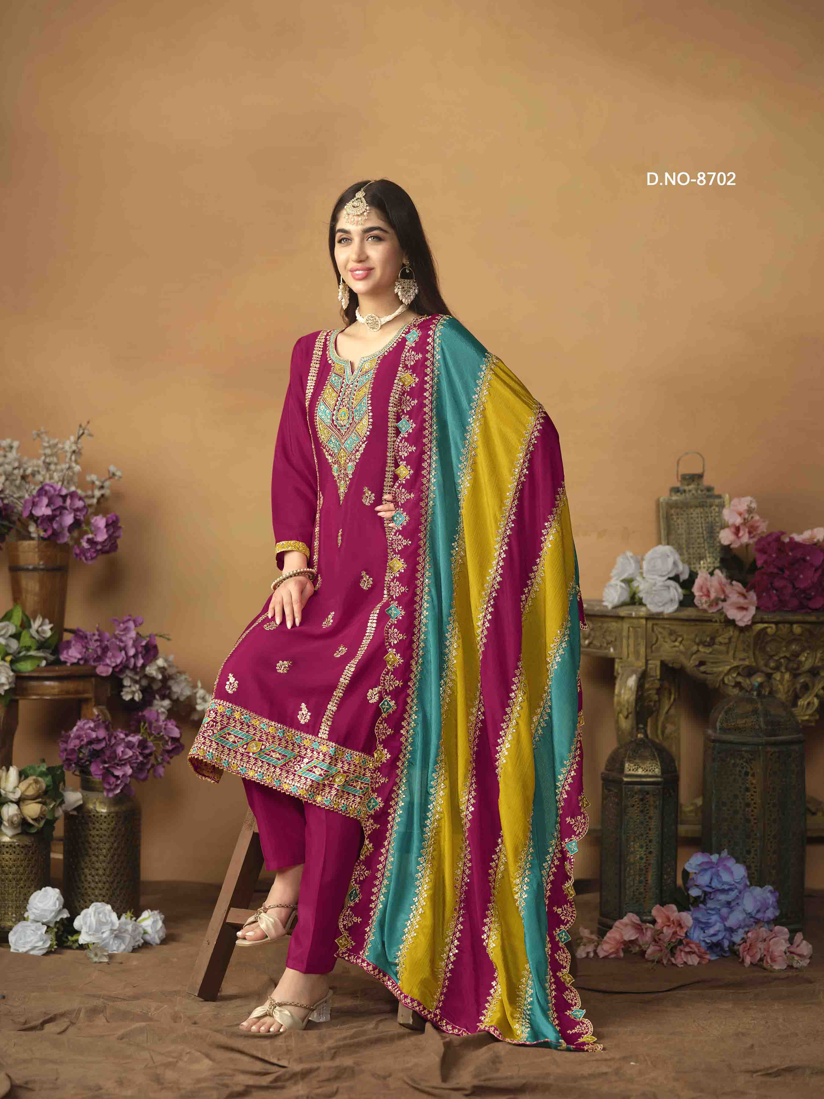 Women's Salwar Suit - Semi Stitched