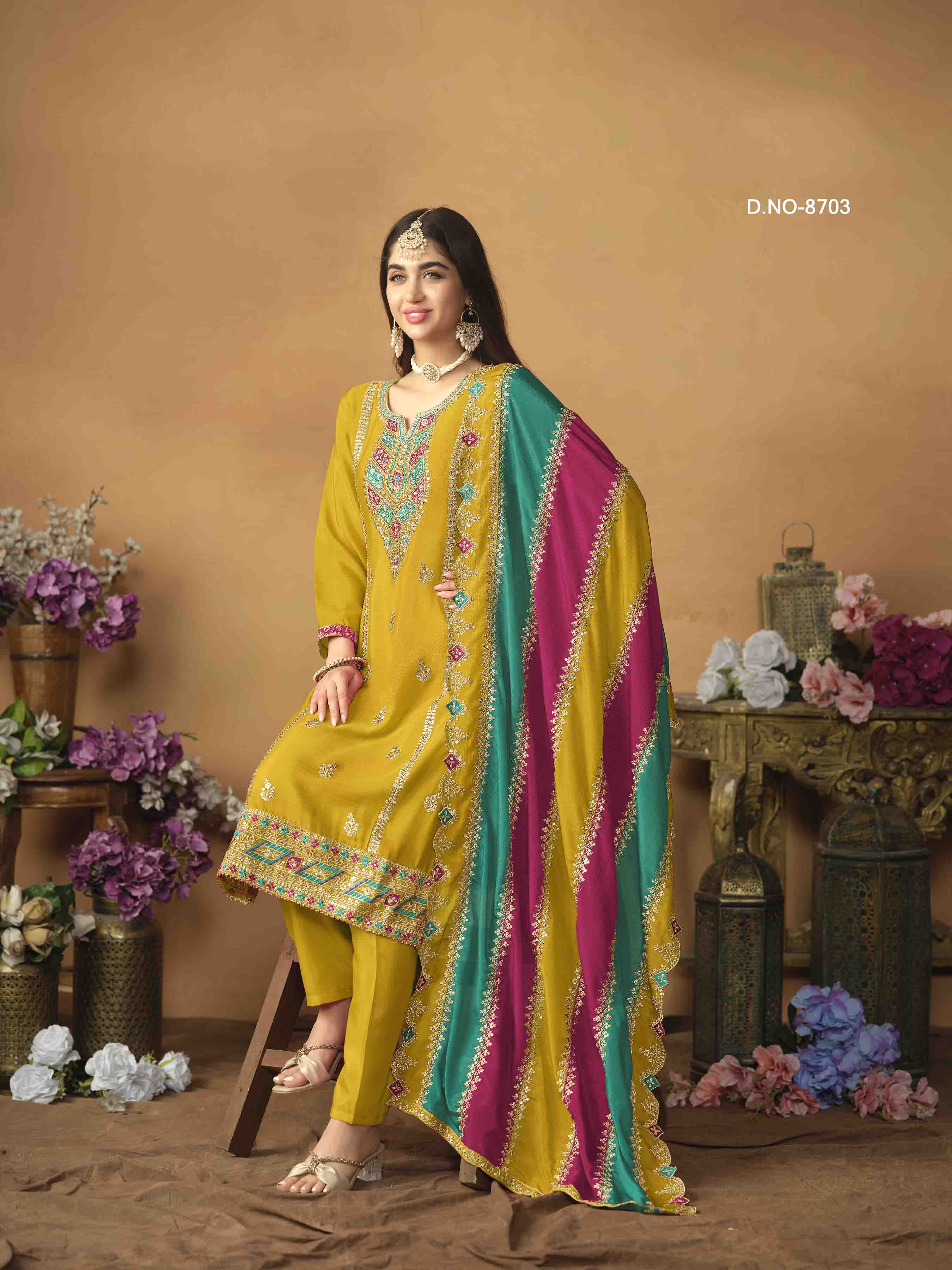 Women's Salwar Suit - Semi Stitched